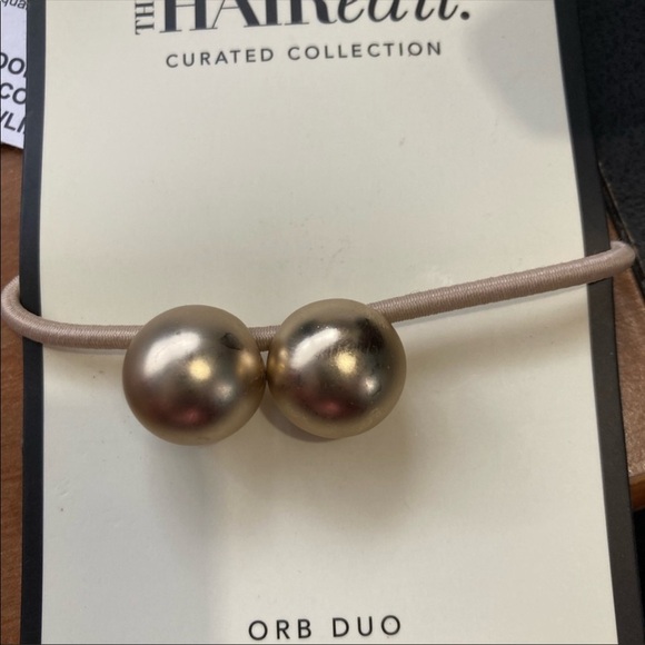 🔥The Hair Edit - Gold Orb Duo Dual-Sphere Metal Hair Tie - Picture 2 of 3